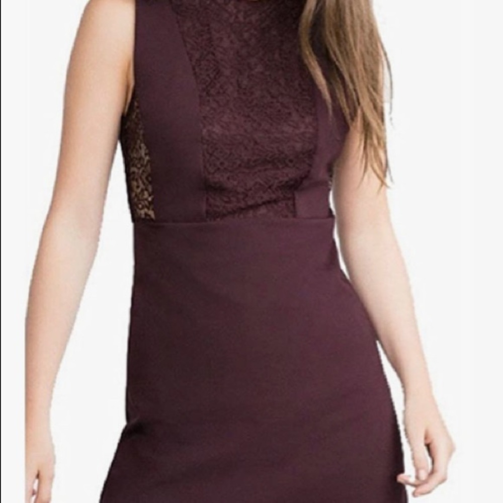 Zara burgundy lace mini dress size M